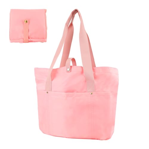 PALAY® Folding Tote Bag Gym Bag Pink Women Tote Bag 20L Travel Tote Bag Fashion Minimalism Hand Bag Lightweight Carry-All Day Bag for Outdoor, Office, Travel, Fitness PALAY® Folding Tote Bag Gym Bag Pink Women Tote Bag 20L Travel Tote Bag Fashion Minimalism Hand Bag Lightweight Carry-All Day Bag for Outdoor, Office, Travel, Fitness